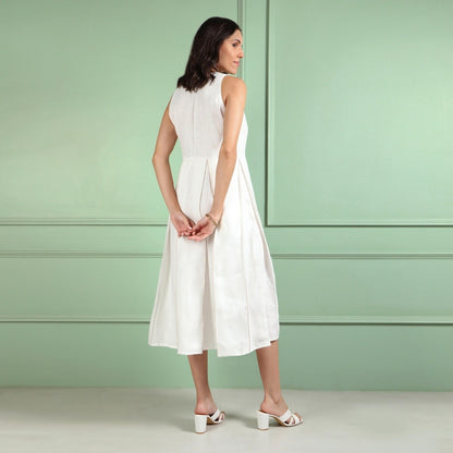 Cypress | Hemp Dress | White