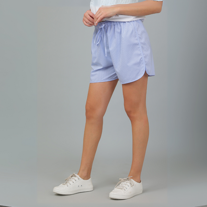 Blue Cotton Checks Shorts – Athleisure/Nightwear