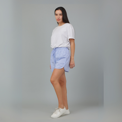 Blue Cotton Checks Shorts – Athleisure/Nightwear