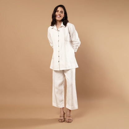 Ember | Hemp Co-ord Set | White