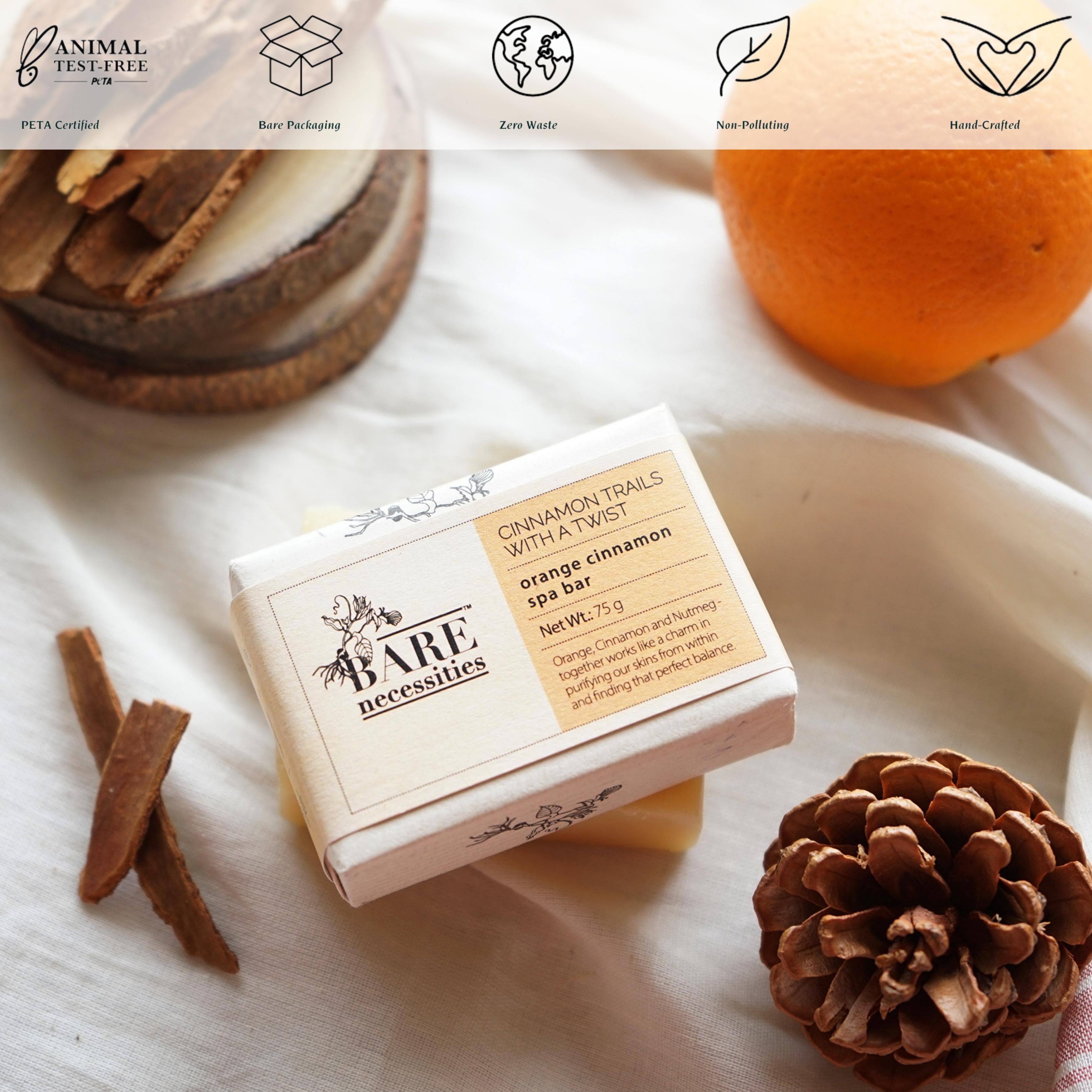 Orange Cinnamon Bathing Bar | Smooth & Clear Skin - 75g | Verified Sustainable by Brown Living™