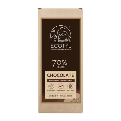 70% Dark Chocolate | Rich Cacao | Premium Indulgence | 40g – Chocolates on Brown Living™. SKU: ECOTYL00054. Img 5.