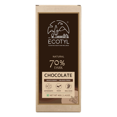 70% Dark Chocolate | Rich Cocoa | Premium Indulgence | 40g – Chocolates on Brown Living™. SKU: ECOTYL00054. Img 5.