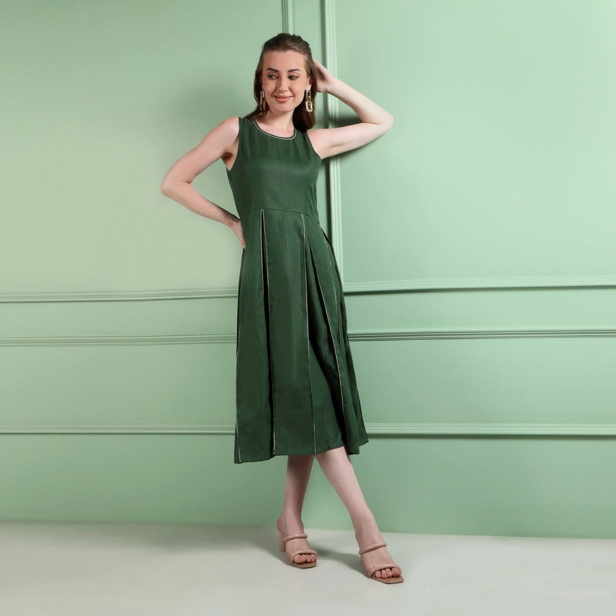 Cypress | Hemp Dress | Forest Green