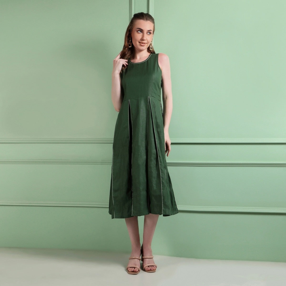 Cypress | Hemp Dress | Forest Green