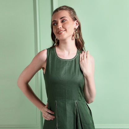 Cypress | Hemp Dress | Forest Green