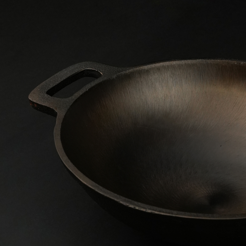 Super Smooth Handmade Cast Iron Kadai (Wok Model)