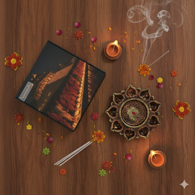 9 - Diya Platter Cum Urli – Elegant Diwali Decoration – Home Decor on Brown Living™. SKU: D5. Img 7.