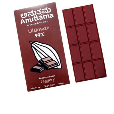 99% Cocoa Ultimate Dark Chocolate | Pure Intense Dark Chocolate – Chocolates on Brown Living™. SKU: 8931500335861. Img 1.