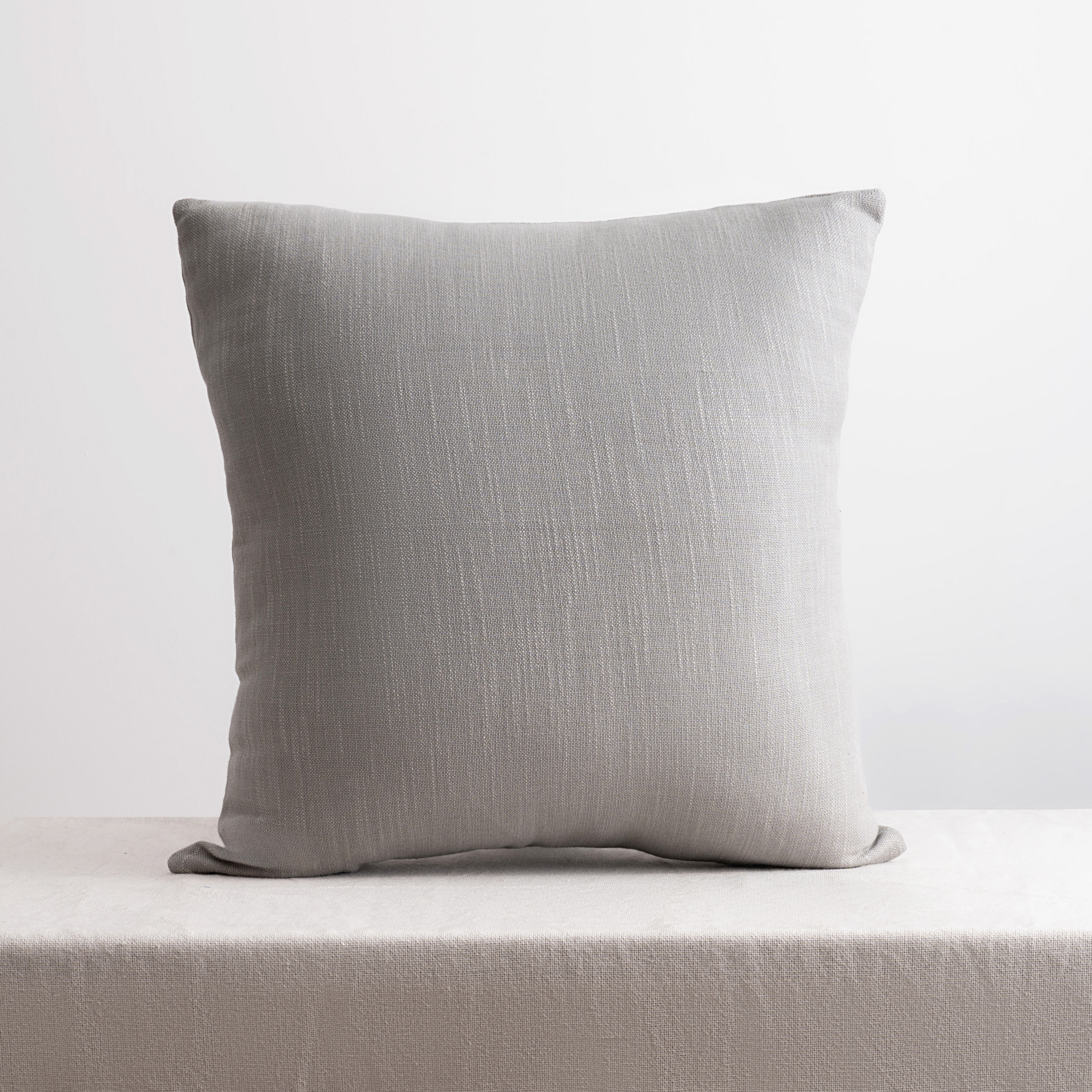 Saadiyat Ash Grey Cotton Cushion Cover