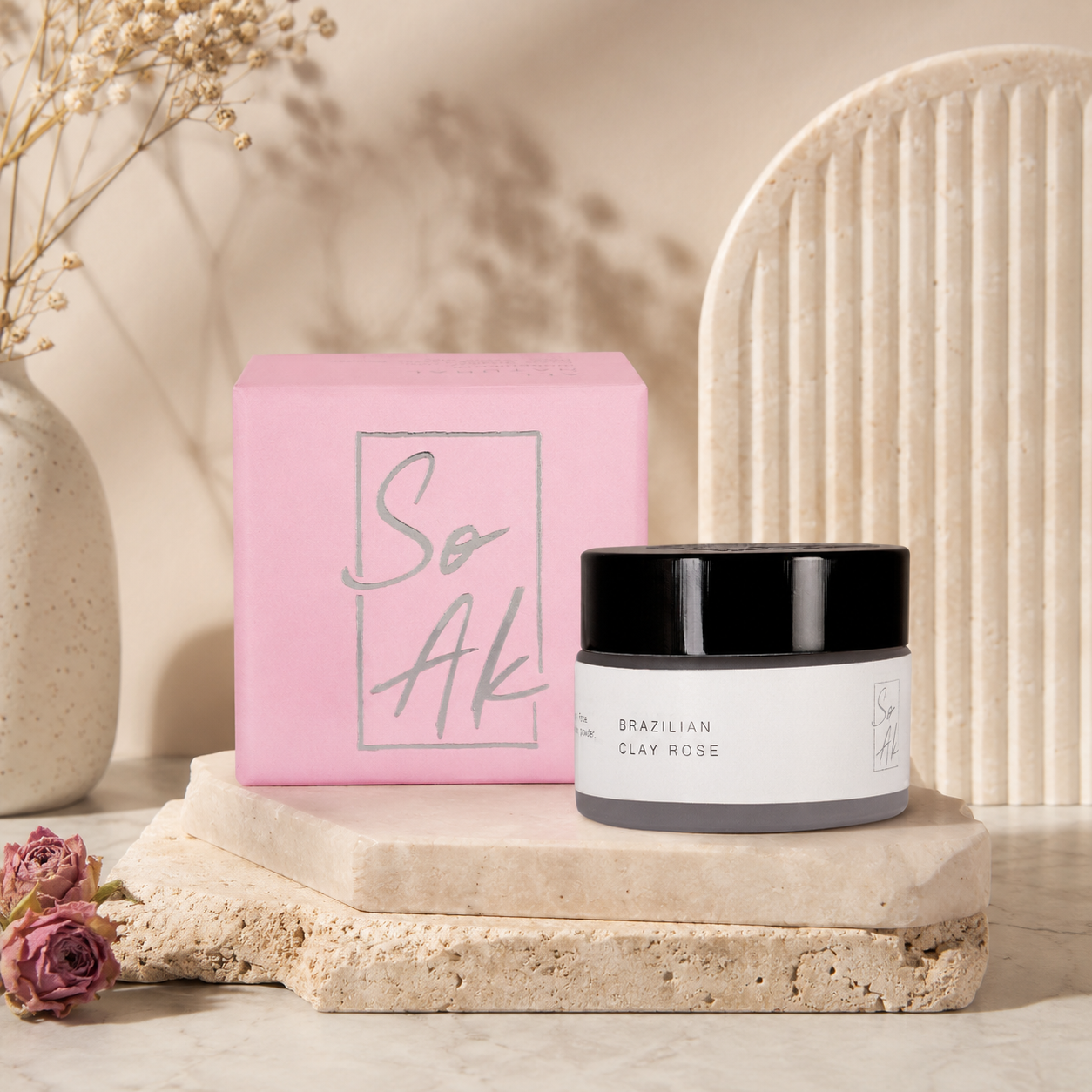 Natural Purple Brazilian Clay & Rose Face Mask | Brightening & Detox | 30g