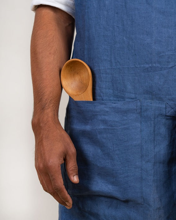 Cross Back Apron in 100% Hemp Fabric