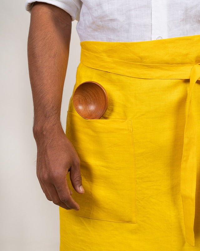 Cross Back Apron in 100% Hemp Fabric