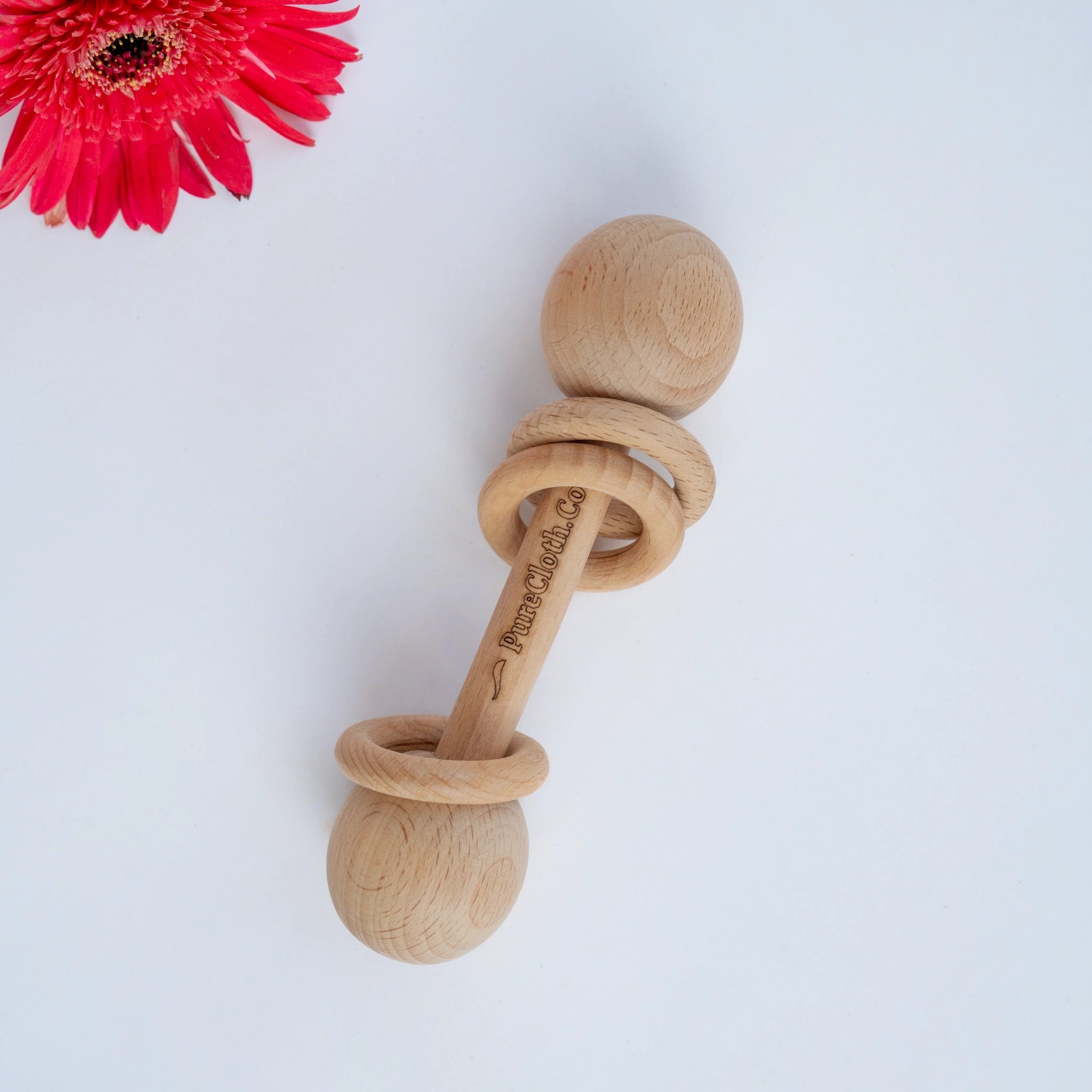 Pure Play Wooden Baby Rattle