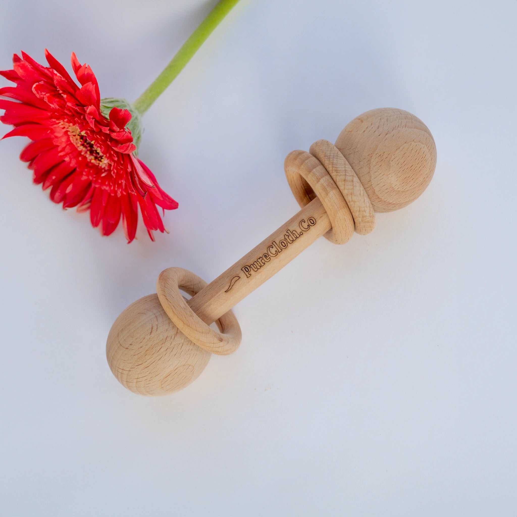 Pure Play Wooden Baby Rattle