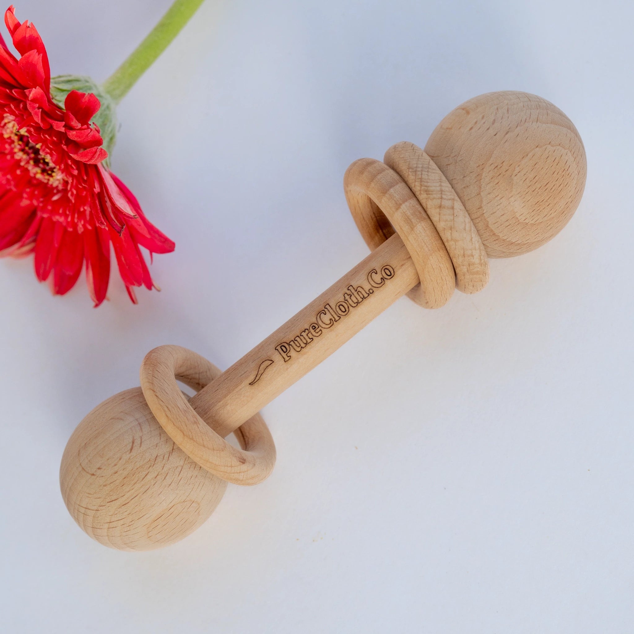 Pure Play Wooden Baby Rattle