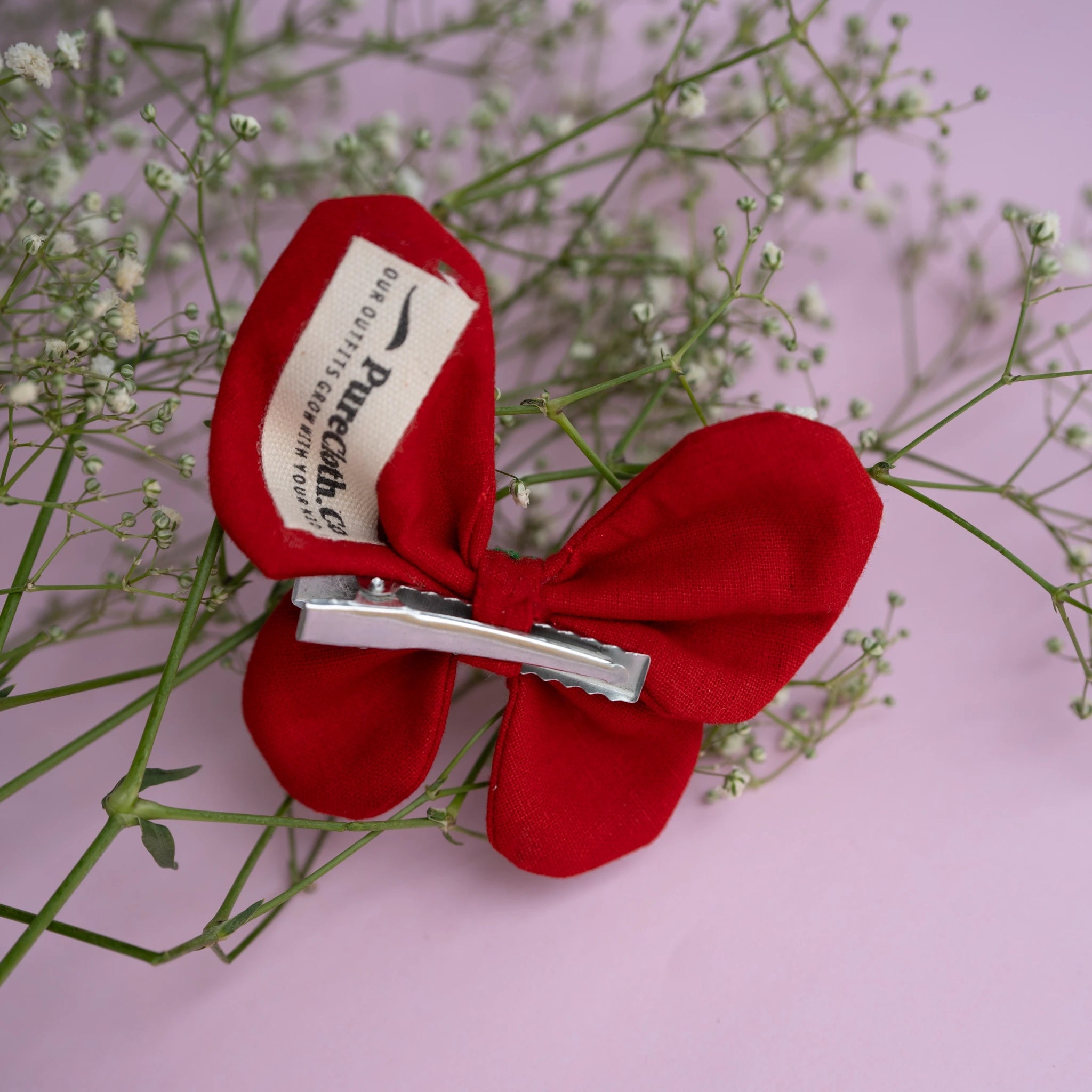 Red Flutter Butterfly Hair Clip