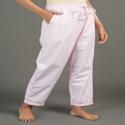 Pink Cotton Night Suit – Shirt & Pants