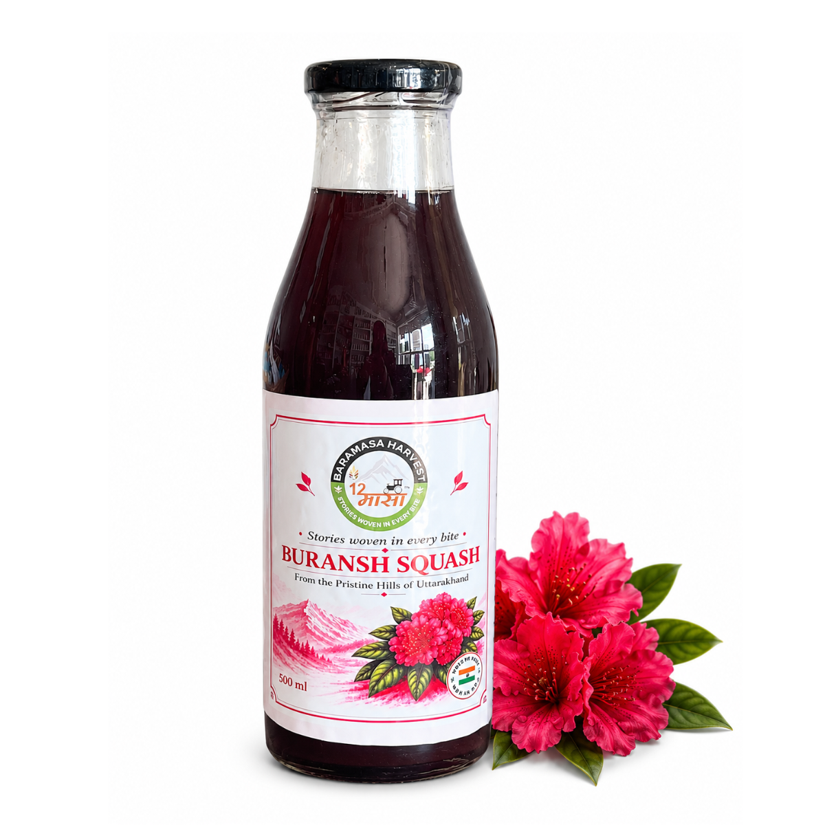 Buransh Squash | Rhododendron Flower Squash | Natural Fruit Drink