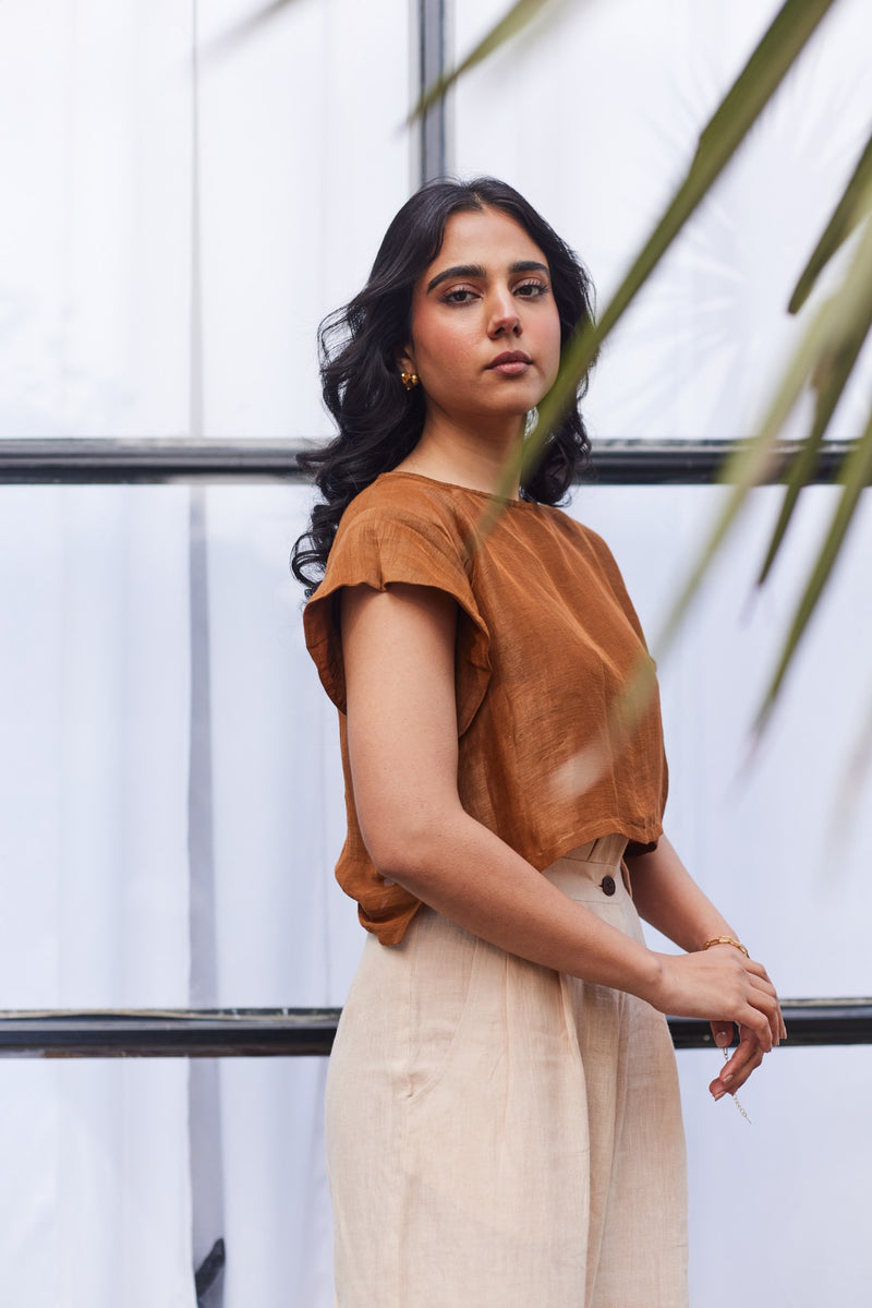 Brown Carnaby Street Crop Top