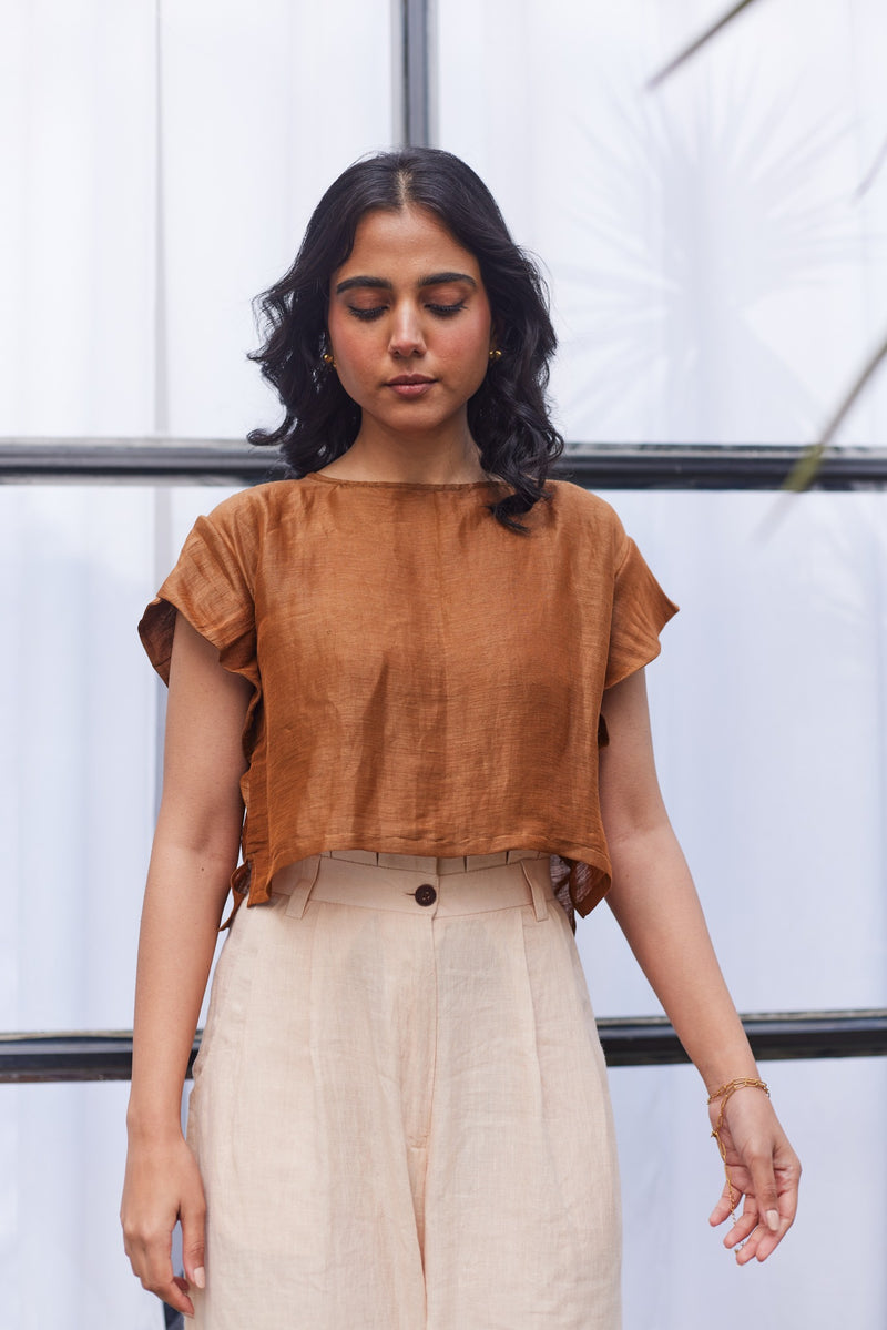 Brown Carnaby Street Crop Top