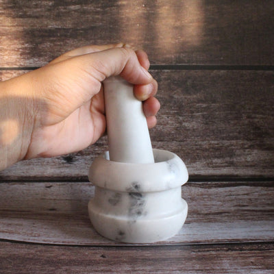 Mini Mortar and Pestle – Handcrafted Concentric Design for Herbs