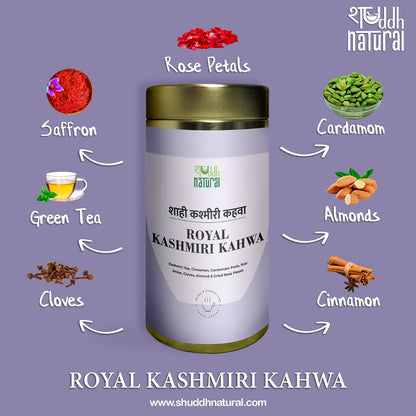 Festive Holi Hamper | Herbal Gulal, Ayurvedic Thandai & Kashmiri Kahwa | Set of 7