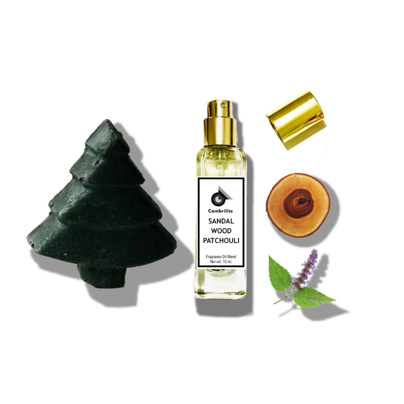 Evergreen Tree Red Claystone Aroma Diffuser - Sandalwood Patchouli