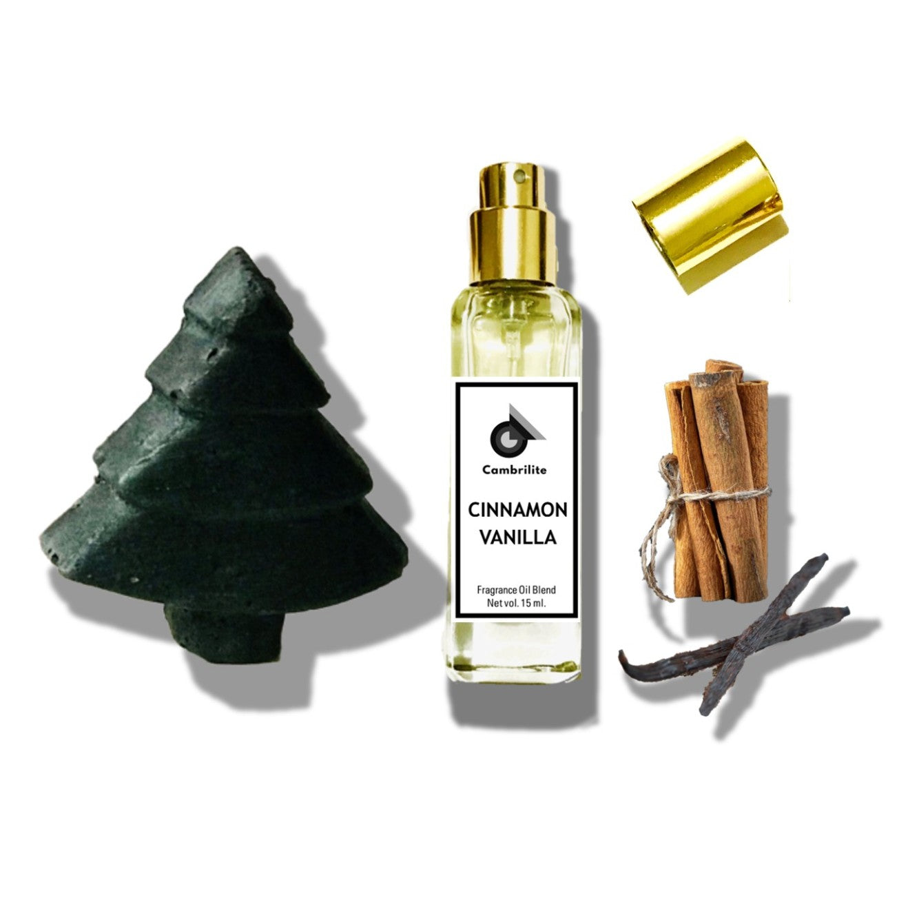 Evergreen Tree Deep Blue Claystone Aroma Diffuser - Cinnamon Vanilla