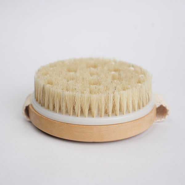 Beach Wood Body Scrubber Dry Brush - Round Shaped