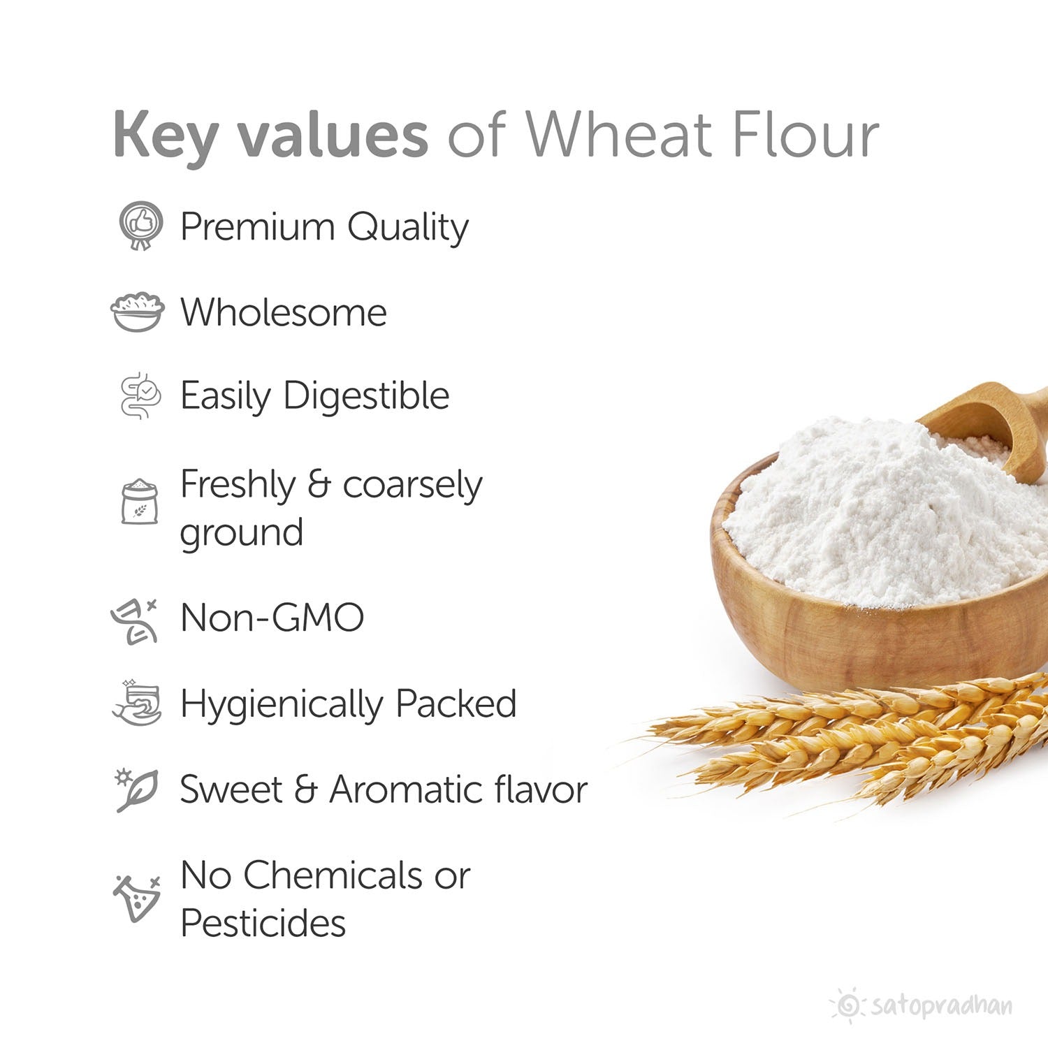 Sharbati Wheat Flour 4kg - Organic, Low-Gluten, Superior Quality