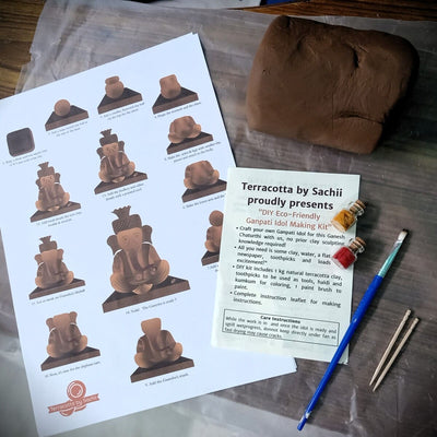 DIY Natural Clay Ganesh Idol Making Kit