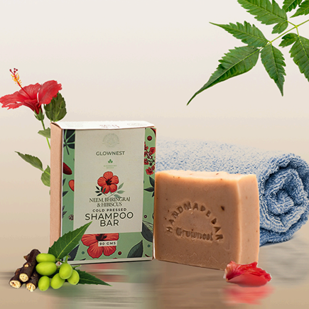 Bio Enzyme Based Neem Bhringraj & Hibiscus Cold Pressed Shampoo Bar