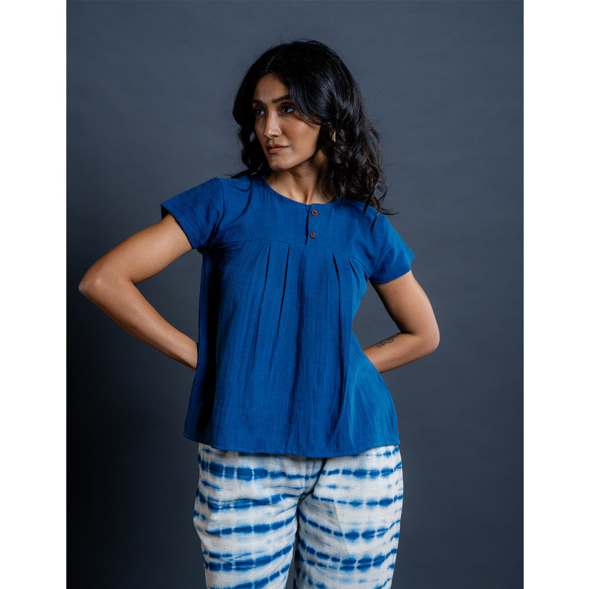 Ayra Handwoven Kala Cotton Crop Top