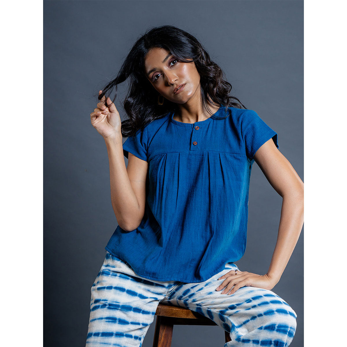 Ayra Handwoven Kala Cotton Crop Top