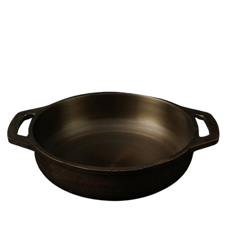 Handmade Cast Iron Combo (Kadai + Roti/ Dosa Tawa + Skillet)