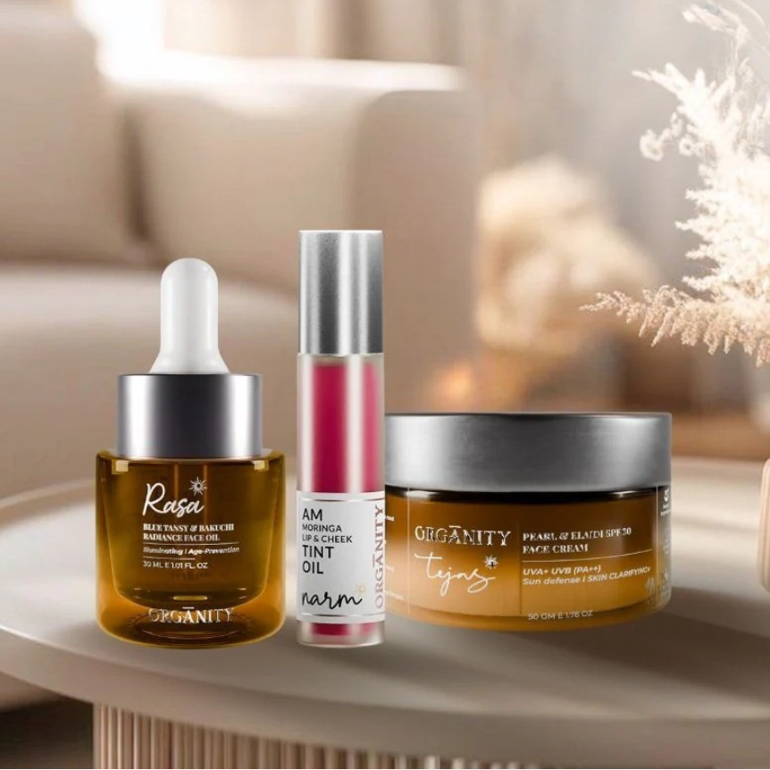Pre-Party Glass Skin Glow Trio | Face Oil + SPF Cream + Tint