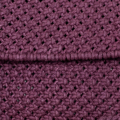 A Boxy Affair Hand - Knotted Sling Bag | Handmade Sustainable Fashion – Bags on Brown Living™. SKU: S22BOXYAFF119-BUR. Img 4.