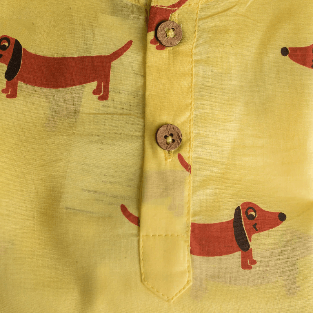 A Dog's Life - Unisex Kids Cotton Nightwear – Kids Pyjamas on Brown Living™. SKU: MITHNW-033-Y-5. Img 4.