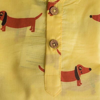 A Dog's Life - Unisex Kids Cotton Nightwear – Kids Pyjamas on Brown Living™. SKU: MITHNW - 033(Y) - 5. Img 4.