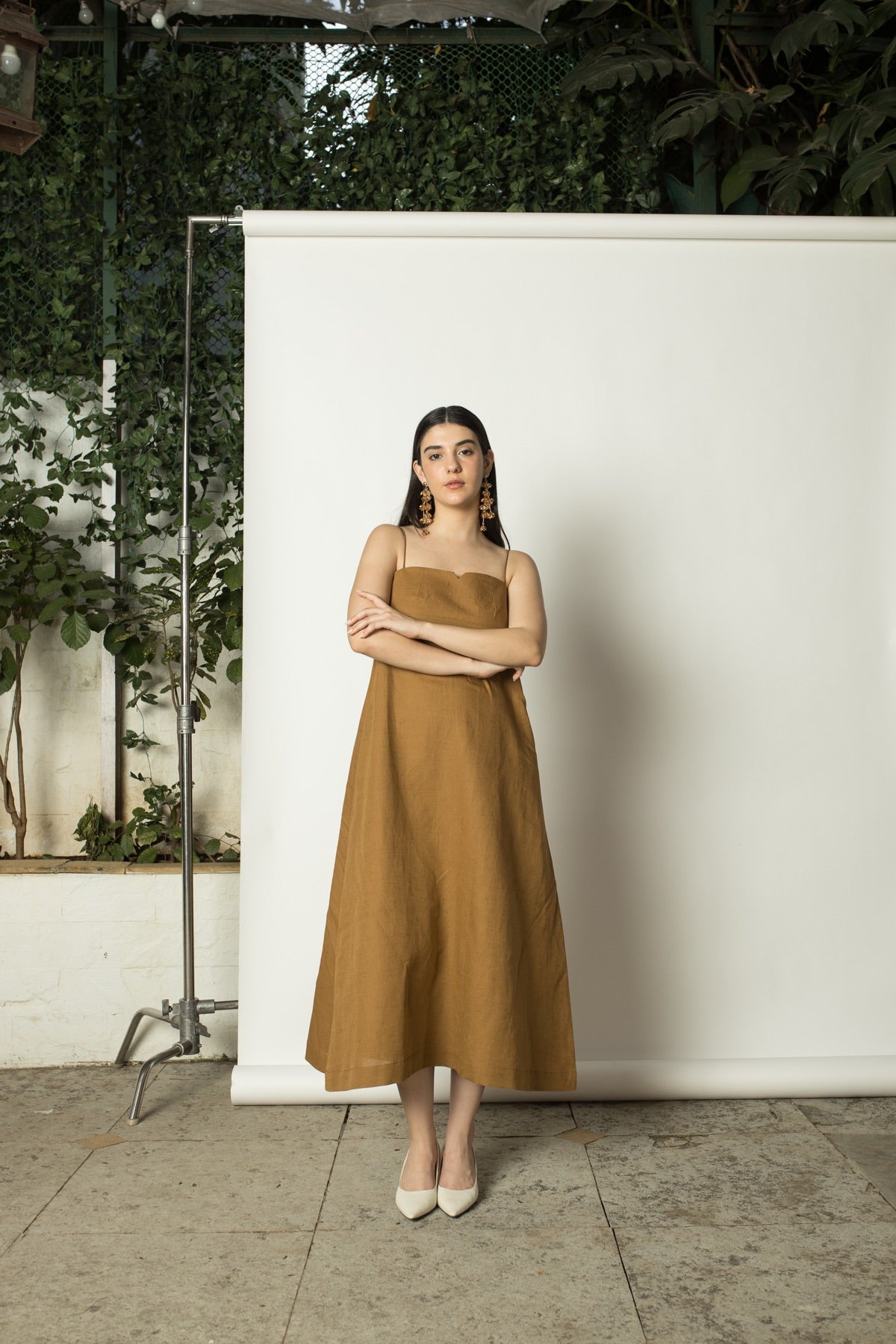 A - Line Slip hemp Cotton Dress | Verified Sustainable by Brown Living™