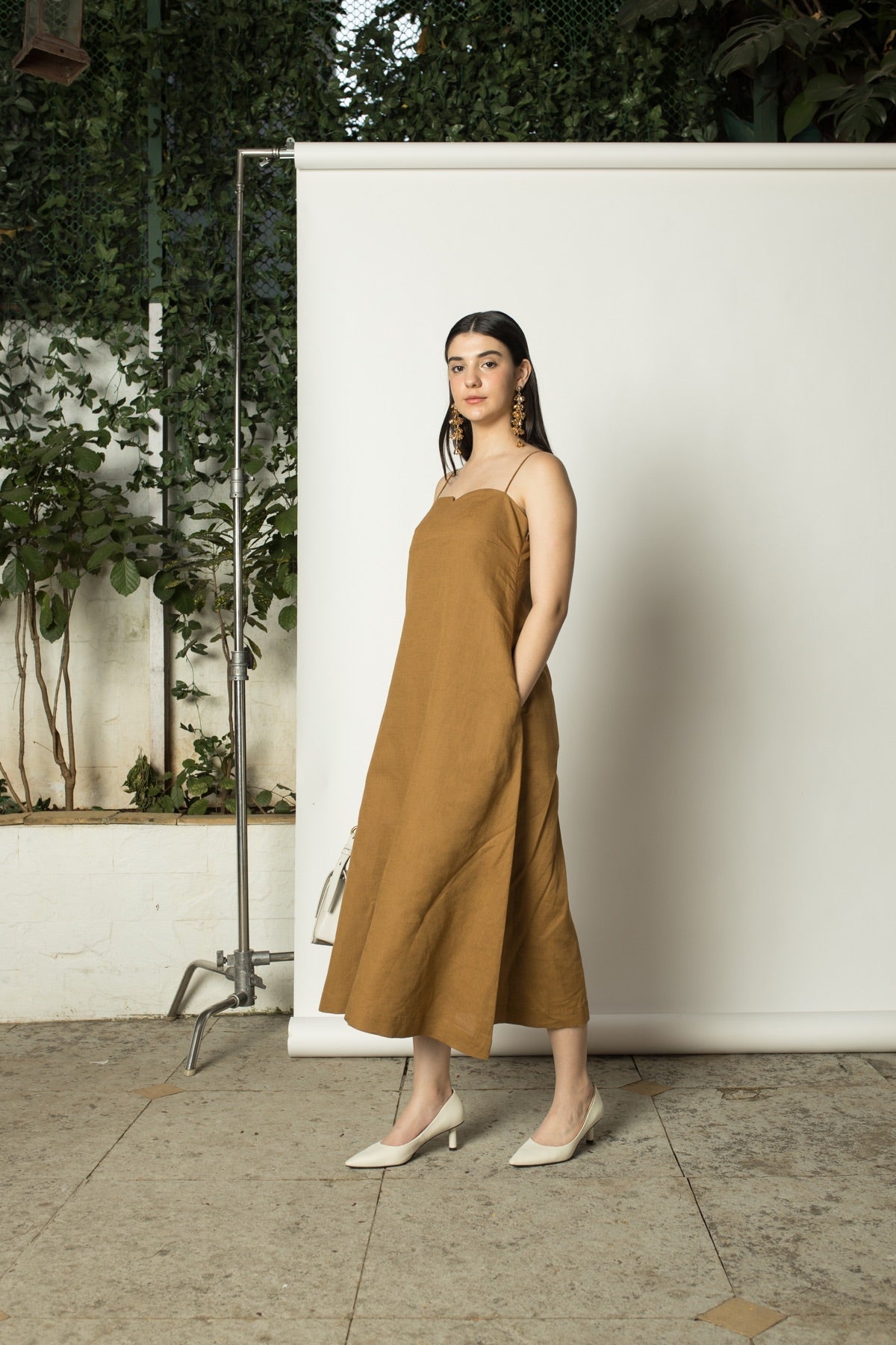 A - Line Slip hemp Cotton Dress | Verified Sustainable by Brown Living™