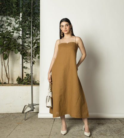 A - Line Slip hemp Cotton Dress | Verified Sustainable by Brown Living™