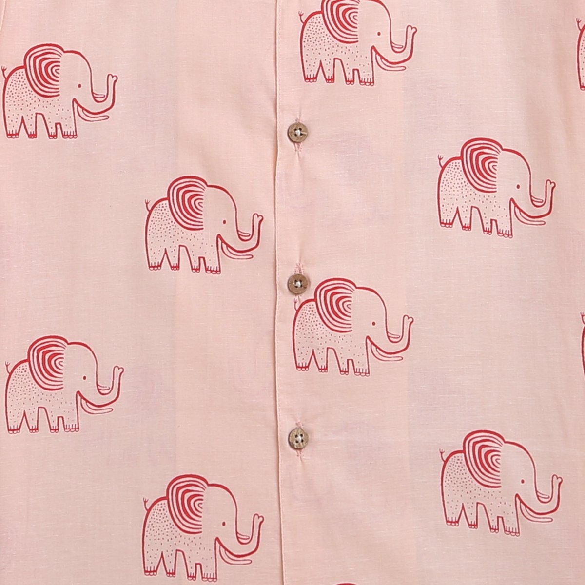 A Stomping Elephant - Boys Cotton Shirt | Verified Sustainable by Brown Living™