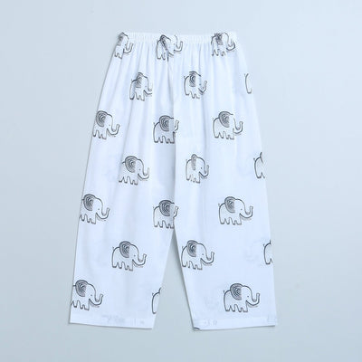 A Stomping Elephant - Unisex Kids Cotton Nightwear – Kids Pyjamas on Brown Living™. SKU: MITHNW - 077 - 1. Img 7.