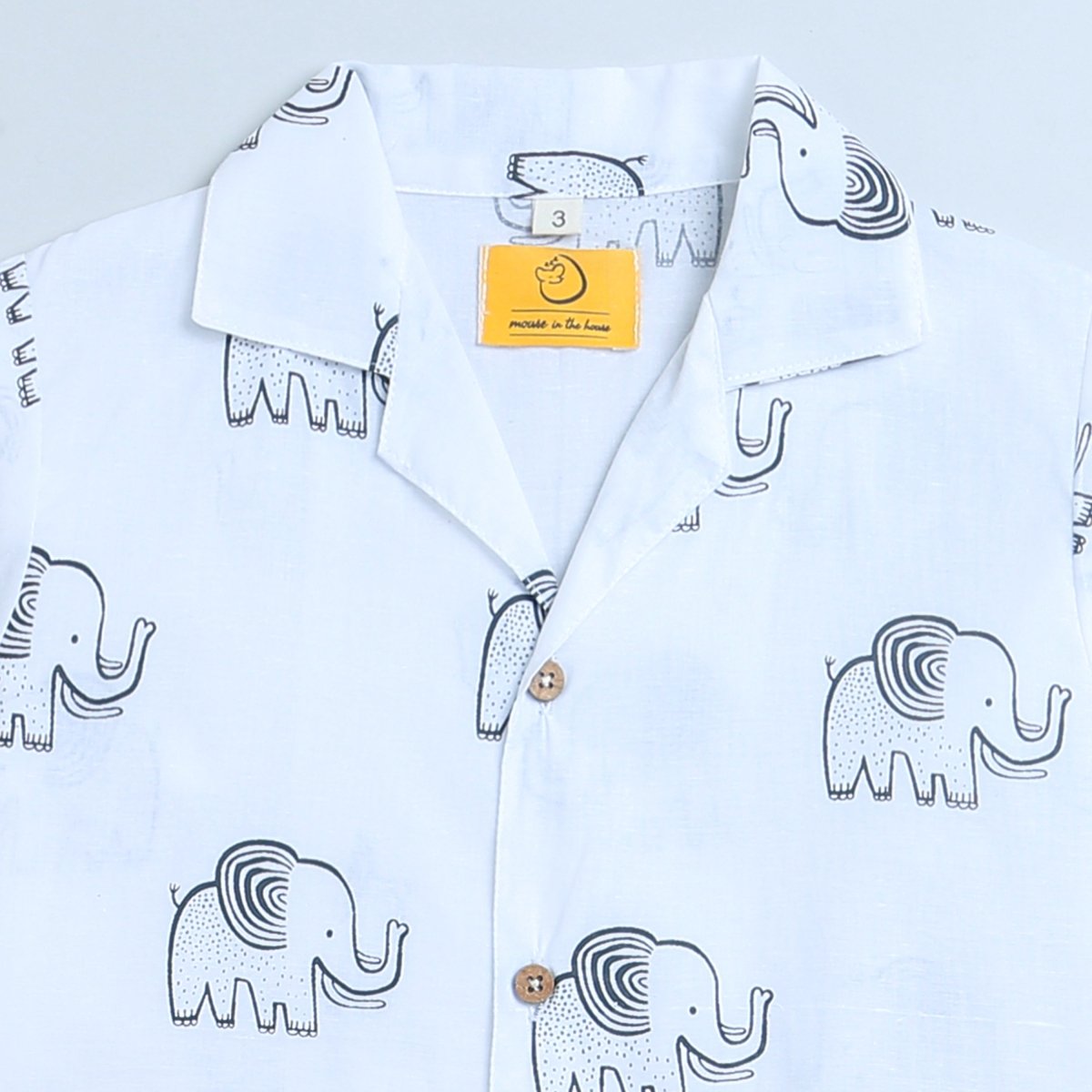 A Stomping Elephant - Unisex Kids Cotton Nightwear | Verified Sustainable by Brown Living™