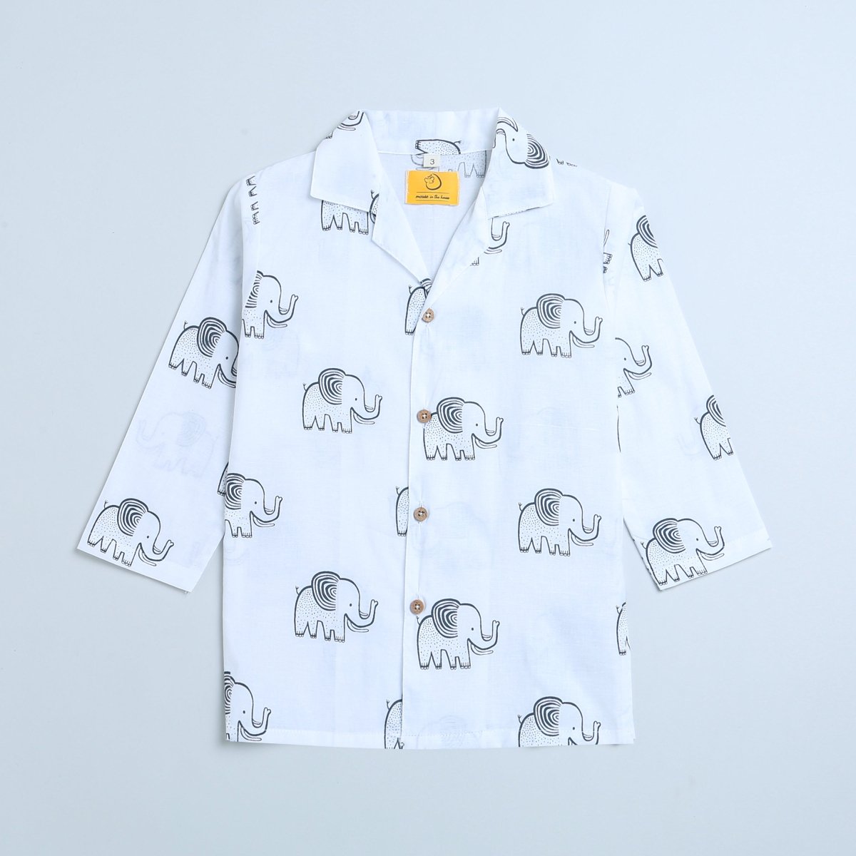 A Stomping Elephant - Unisex Kids Cotton Nightwear | Verified Sustainable by Brown Living™