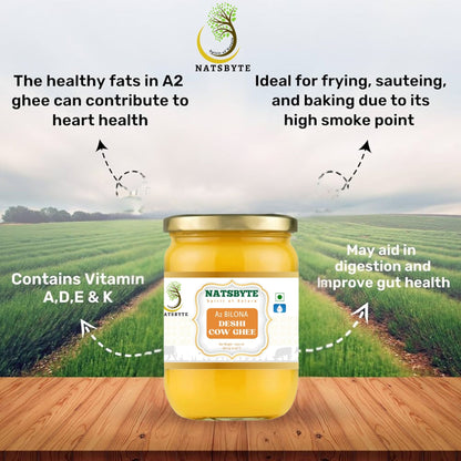 A2 Bilona Deshi Cow Ghee | Organic Grass Fed | Lactose Free – Ghee on Brown Living™. SKU: DESHIGHEE1. Img 3.