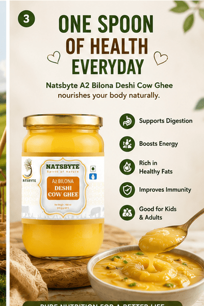 A2 Bilona Deshi Cow Ghee | Organic Grass Fed | Lactose Free – Ghee on Brown Living™. SKU: GHEEPACK4. Img 9.