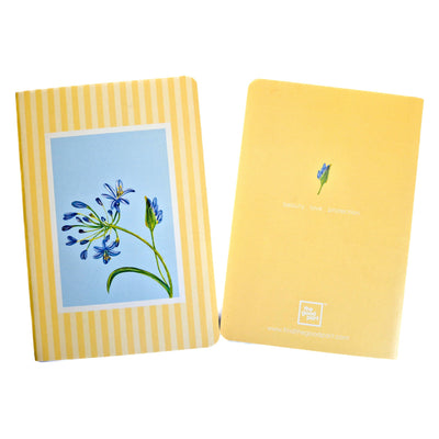 A5 Blank Notebook 100 Pages 100 GSM Paper | Agapanthus Design – Notebooks & Notepads on Brown Living™. SKU: A5NB01C. Img 1.
